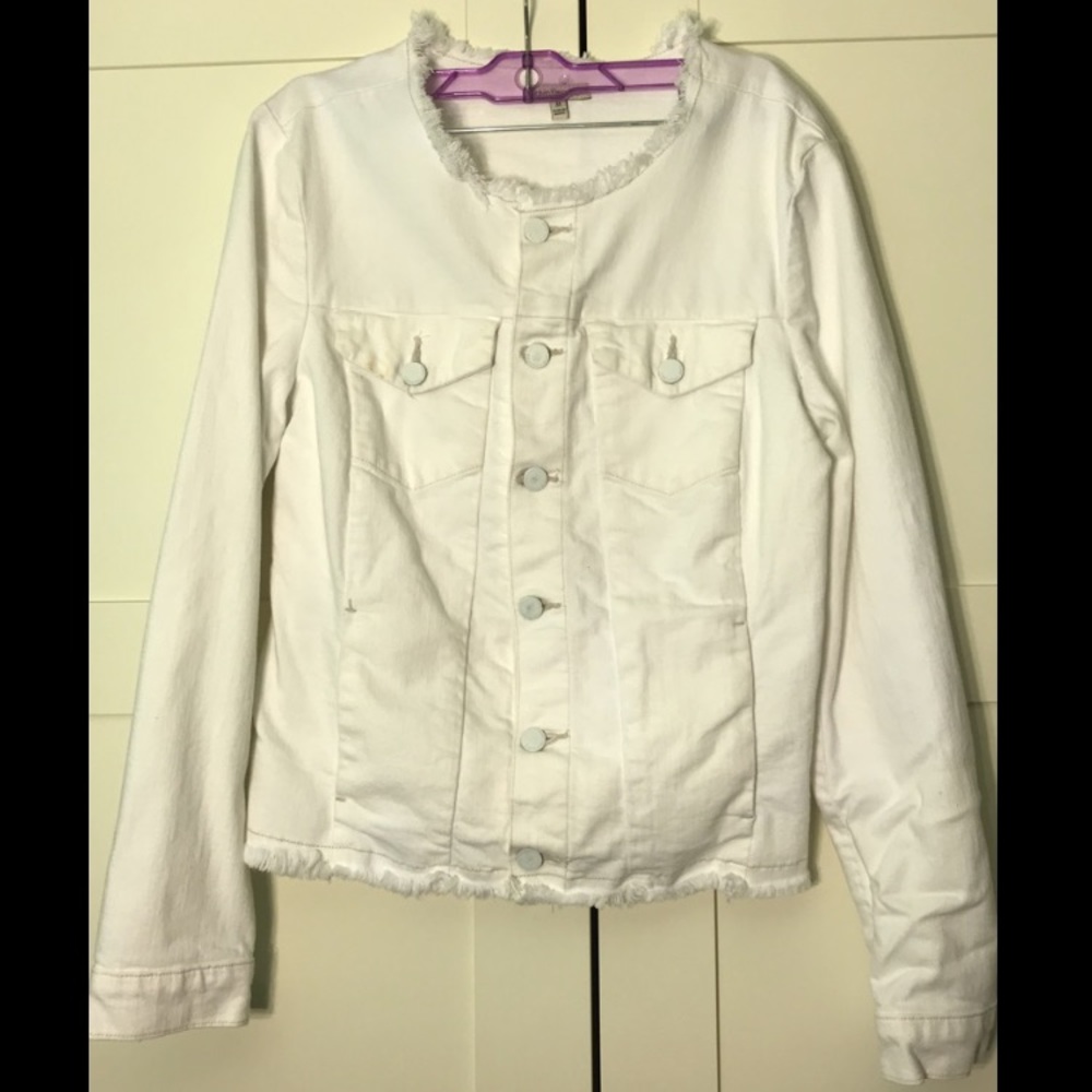 Calvin Klein White Jean Jacket